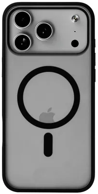 Чехол (клип-кейс) UBEAR Cloud Mag Case, для Apple iPhone 17 Pro Max, противоударный, черный/прозрачный [cs579bl69pmt-i25m]