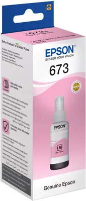 Чернила Epson 673 C13T67364A, для Epson, 70мл, светло-пурпурный