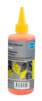 Чернила Cactus CS-I-Un250Y, для Epson, для HP, для Canon, для Xerox, 250мл, желтый
