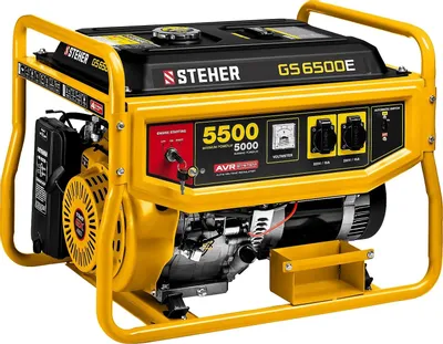 Бензиновый генератор STEHER GS-6500Е, 220 В, 5.5кВт