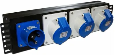 Блок распределения питания LanMaster TWT-PDU-32AI9-1P,  горизонт.размещ.,  IEC309Х3,  Тип вход. тока 32A