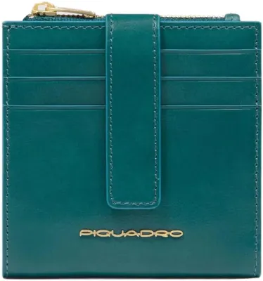 Чехол для кредитных карт Piquadro Blue Square PP6843B2R/OT3, кожа натуральная, синий петроль
