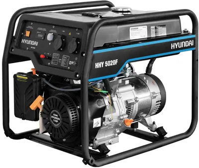 Бензиновый генератор Hyundai HHY 5020F, 220/12 В, 4.5кВт