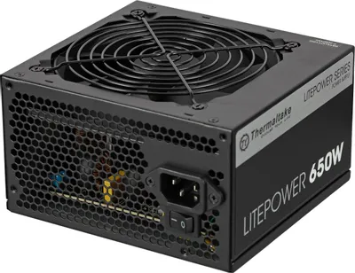Блок питания Thermaltake Litepower,  650Вт,  120мм, черный, retail [ps-ltp-0650npcneu-2]
