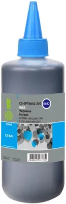 Чернила Cactus CS-EPT6642-250 T6642, для Epson, 250мл, голубой