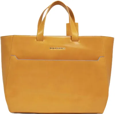 Деловая сумка Piquadro Blue Square, женская, кожа натуральная, желтый [bd6680b2/g]