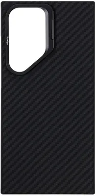 Чехол (клип-кейс) KONDIJAN Carbon, для Samsung Galaxy S24 Ultra, черный [kjcr-sam-s24-ul-rs-ms-blk]