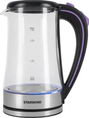 Чайник электрический StarWind SKG4045, 1.8л, стекло