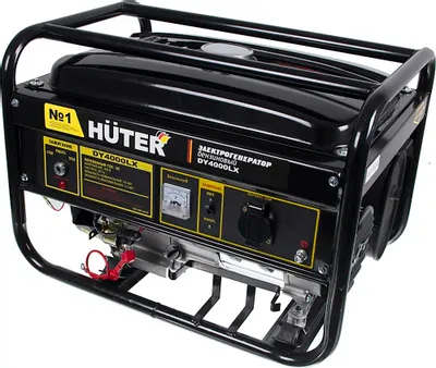 Бензиновый генератор Huter DY4000LX, 220/12 В, 3.3кВт [64/1/22]
