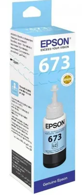 Чернила Epson 673 C13T673598 (аналог C13T67354A), для Epson, 70мл, светло-голубой