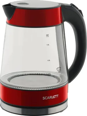Чайник электрический Scarlett SC-EK27G79, 1.7л, стекло/пластик