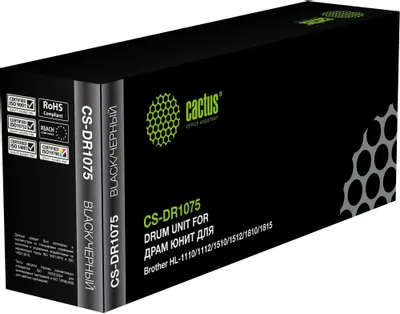 Блок фотобарабана Cactus CS-DR1075 DR-1075 черный ч/б:10000стр. для HL-1110/1112/1510/1512/1810/1815