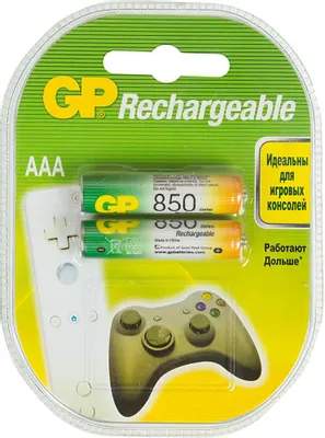 AAA Аккумуляторная батарейка GP 85AAAHC,  2 шт. 850мAч