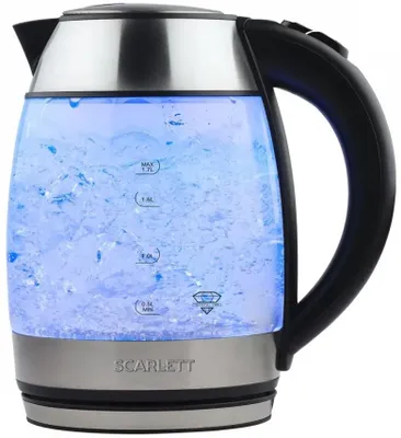 Чайник электрический Scarlett SC-EK27G94, 1.7л, стекло/металл/пластик