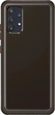 Чехол (клип-кейс) Samsung Soft Clear Cover, для Samsung Galaxy A32, противоударный, черный [ef-qa325tbegru]