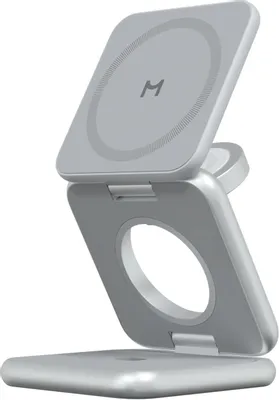 Беспроводное зарядное устройство MAGSSORY fold pro,  USB-C, 23Вт, 3A, серебристый [wch063s]