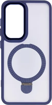 Чехол (клип-кейс) ZIBELINO Ring Stand Matte, для Samsung Galaxy S25, темно-синий [zrs-sam-s25-mt-blblu]