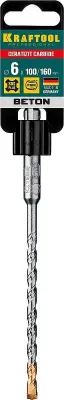 Бур Kraftool 29320-160-06_z02,  по бетону/кирпичу/камню,  6мм,  SDS-PLUS,  1шт