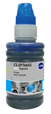 Чернила Cactus CS-EPT6642 T6642, для Epson, 100мл, голубой