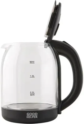 Чайник электрический GOODHELPER KG-18B10, 1.8л, стекло/пластик