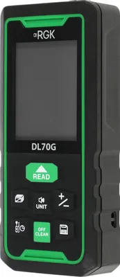 Лазерный дальномер RGK DL70G, 2 класс лазера, 535нм, луч зеленый, с поверкой [755733]