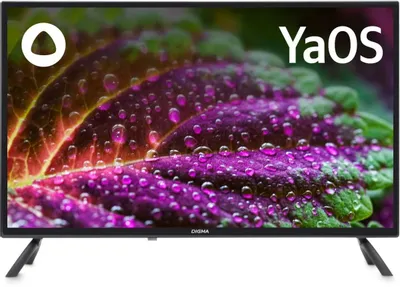 32" Телевизор Digma DM-LED32SBB31 HD, СМАРТ ТВ, YaOS, черный