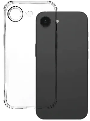 Чехол (клип-кейс) PERO CC02-IP16E-TR, для Apple iPhone 16e, противоударный, прозрачный