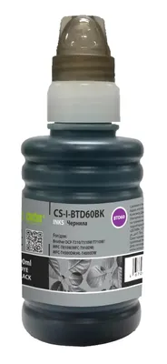 Чернила Cactus CS-I-BTD60BK, 100мл, черный