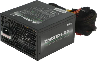 Блок питания Zalman ZM500-LXII,  500Вт,  120мм, черный, retail