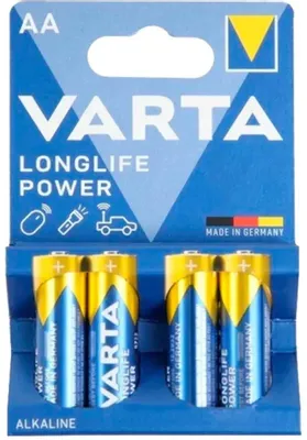 AA Батарейка VARTA Longlife power High Energy LR6 BL4 Alkaline,  4 шт.