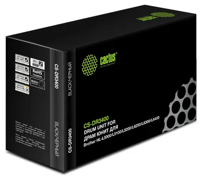Блок фотобарабана Cactus CS-DR3400 DR-3400 черный ч/б:30000стр. для HL-L5000/L5100/L5200/L6250/L6300/L6400/DCP-L5500