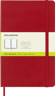 Блокнот Moleskine Classic,  240стр,  без разлиновки,  твердая обложка,  красный [qp062r]