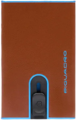 Чехол для кредитных карт Piquadro Blue Square PP4825B2BLR/M, кожа натуральная, каштановый
