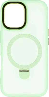 Чехол (клип-кейс) ZIBELINO Ring Stand Matte, для Apple iPhone 16, светло-зеленый [zrs-apl-16-mt-lgrn]