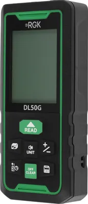 Лазерный дальномер RGK DL50G, 2 класс лазера, 535нм, луч зеленый [778176]