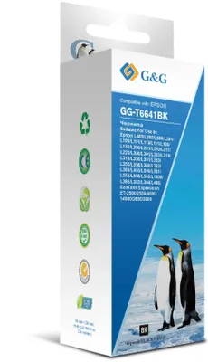 Чернила G&G GG-T6641BK, для Epson, 100мл, черный