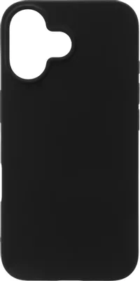 Чехол (клип-кейс) BORASCO Silicone Case, для Apple iPhone 16, черный [73513]