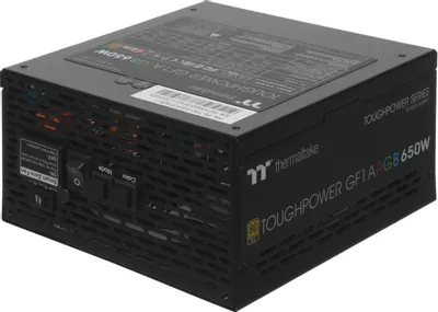Блок питания Thermaltake Toughpower GF1 ARGB,  650Вт,  80 PLUS GOLD,  140мм, черный, retail [ps-tpd-0650f3fage-1]