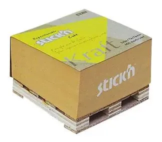 Блок самоклеящийся бумажный STICK`N 21816, 76x76, 400 л, коричневый, Kraft Notes