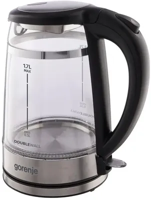 Чайник электрический Gorenje K17GDW, 1.7л, металл/пластик