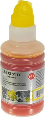 Чернила Cactus CS-I-CL511Y, для Canon, 100мл, желтый