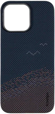 Чехол (клип-кейс) KONDIJAN Carbon, для Apple iPhone 16 Pro Max, синий