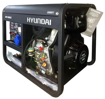 Дизельный генератор Hyundai DHY 8500LE, 220/12 В, 7.2кВт, с АКБ