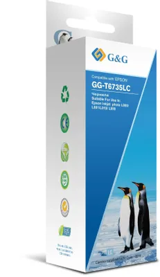 Чернила G&G GG-T6735LC, для Epson, 100мл, светло-голубой