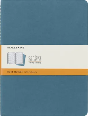 Блокнот Moleskine Cahier Journal,  120стр,  в линейку,  голубой [ch021b44]