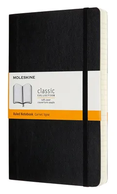 Блокнот Moleskine Classic Soft Expended,  400стр,  в линейку,  мягкая обложка,  черный [qp616exp]