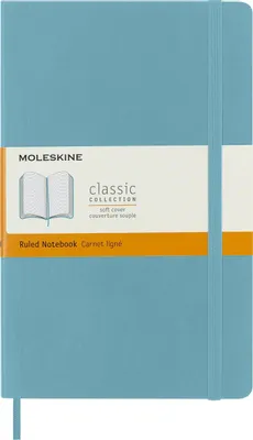 Блокнот Moleskine Classic Soft,  192стр,  в линейку,  мягкая обложка,  голубой [qp616b35]