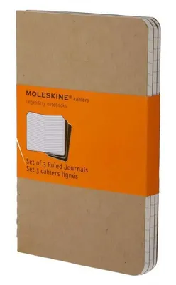 Блокнот Moleskine Cahier Journal,  64стр,  в линейку,  бежевый [qp411]