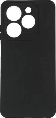 Чехол (клип-кейс) BORASCO Silicone Case, для Infinix Hot 40i/Smart 8/Smart 8 Plus, черный [72733]