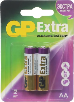 AA Батарейка GP Extra Alkaline 15AX LR6,  2 шт.